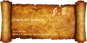 Jantso Bence névjegykártya
